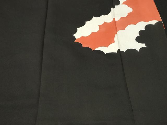 平和屋着物■豪華黒留袖 松葉唐草文 暈し染め 金銀彩 正絹 逸品 CAAW0123ev