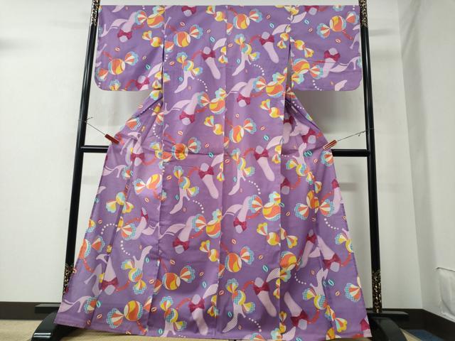 平和屋着物∴夏物 倖田來未 浴衣 綿紅梅 飴 ハイヒール ネックレス 逸品 未使用 CAAW0816ng