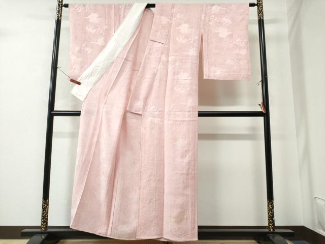 平和屋着物▽上質な色無地 単衣 辻が花地紋 虹色 正絹 逸品 CAAW0843ng