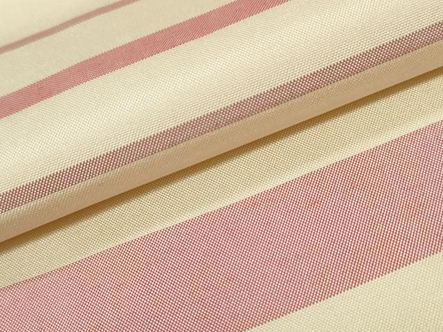 平和屋着物▽訪問着 単衣 紬地 横段文 正絹 逸品 CAAW0848ng