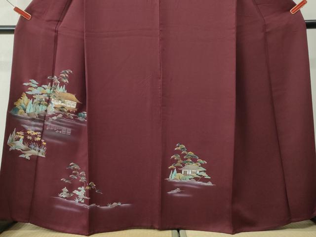 平和屋着物▽訪問着 単衣 名所風景文 金彩 正絹 逸品 CAAW0850ng