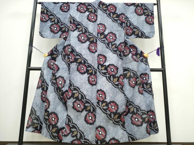 平和屋着物∴夏物 浴衣 有松鳴海絞り 花唐草文 綿 逸品 CAAW0891ng