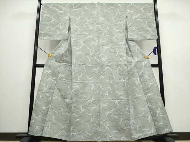 平和屋着物∴夏物 浴衣・小紋兼用 綿絽 こぼれ松葉 綿 逸品 CAAW0908ng