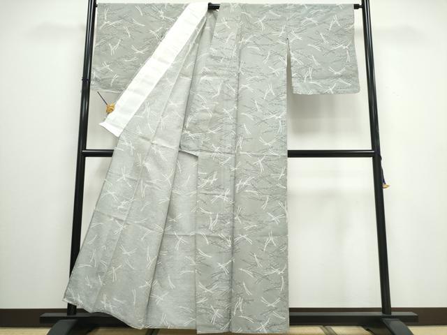 平和屋着物∴夏物 浴衣・小紋兼用 綿絽 こぼれ松葉 綿 逸品 CAAW0908ng