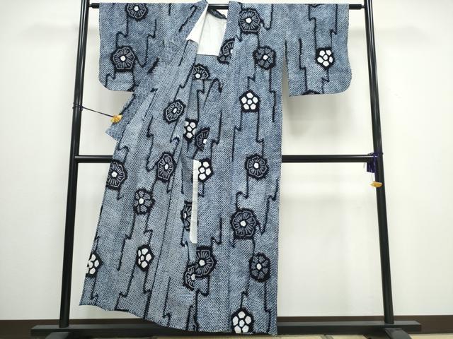 平和屋着物∴夏物 浴衣 有松鳴海絞り 吉祥花文 綿 逸品 CAAW0926ng