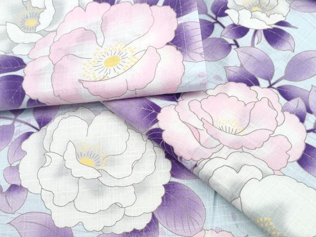 平和屋着物∴夏物 浴衣 枝牡丹 綿 逸品 CAAW0937ng