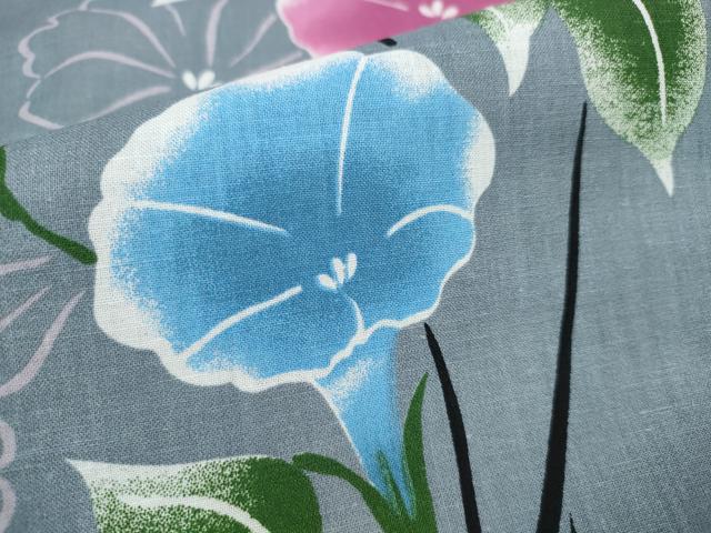 平和屋着物∴夏物 浴衣 朝顔 綿 逸品 CAAW0938ng