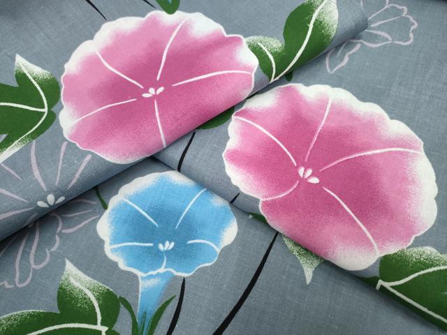 平和屋着物∴夏物 浴衣 朝顔 綿 逸品 CAAW0938ng