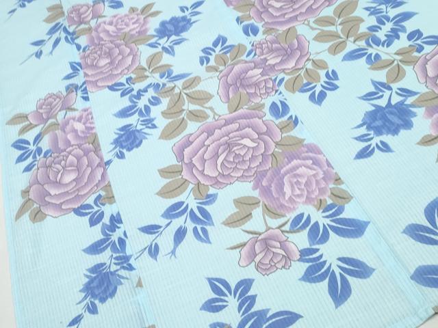 平和屋着物∴夏物 浴衣 薔薇 綿 逸品 CAAW0947ng