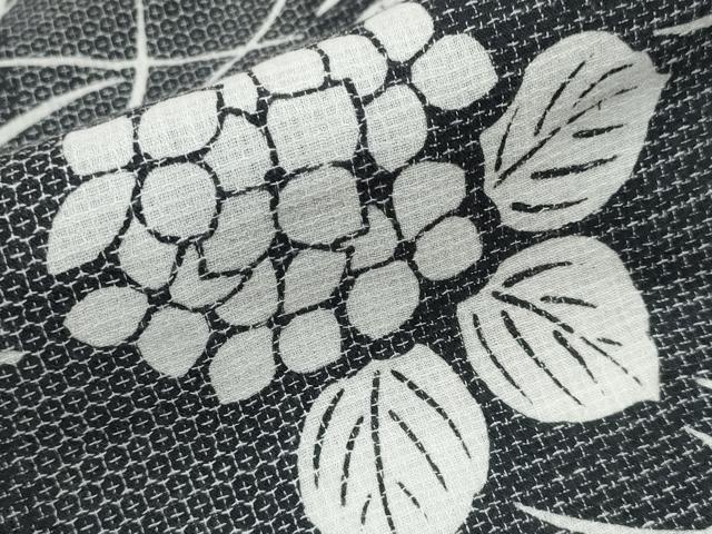 平和屋着物∴夏物 浴衣 芝草舞花文 綿麻 逸品 CAAW0957ng