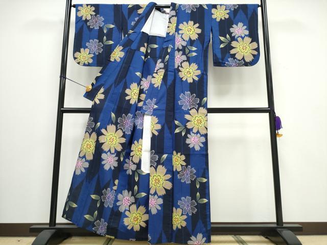 平和屋着物∴夏物 浴衣 舞花文 綿 逸品 CAAW0959ng
