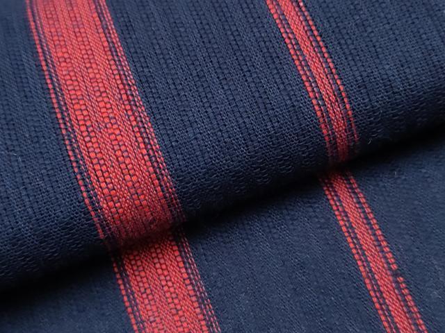 平和屋着物∴夏物 阿波しじら織 浴衣 間道 綿 逸品 CAAW0964ng