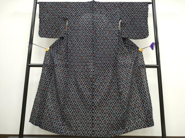 平和屋着物∴夏物 浴衣 有松鳴海絞り 菱吉祥文 綿 逸品 CAAW0966ng