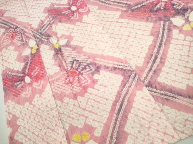 平和屋着物∴夏物 浴衣 有松鳴海絞り 舞蝶文 綿 逸品 CAAW0994ng