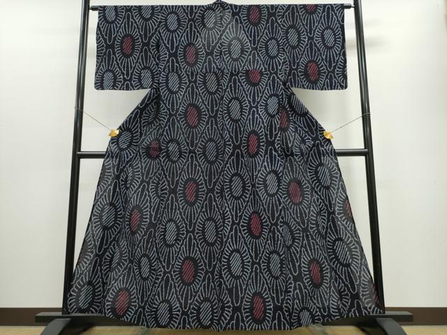 平和屋着物∴夏物 浴衣 有松鳴海絞り 花菱文 綿 逸品 未使用 CAAW1010ng