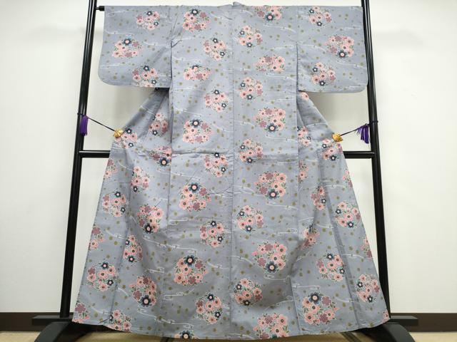 平和屋着物∴夏物 浴衣 綿紅梅 花丸文 綿 逸品 CAAW1061ng
