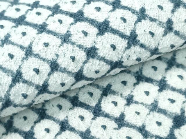 平和屋着物∴夏物 浴衣 有松鳴海絞り 蜘蛛絞り 菱文 綿 逸品 CAAW1074ng