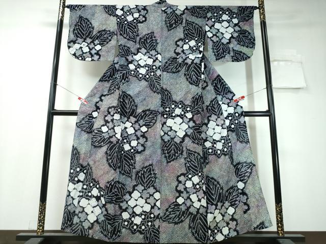 平和屋着物∴夏物 浴衣 有松鳴海絞り 紫陽花 綿 逸品 CAAW1077ng