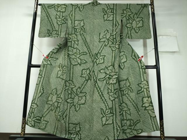 平和屋着物∴夏物 浴衣 有松鳴海絞り 籬舞花文 綿 逸品 CAAW1088ng