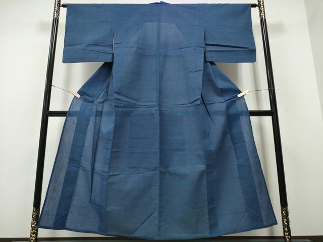 平和屋着物∴夏物 阿波しじら織 浴衣 横段文 綿 逸品 CAAW1102ng