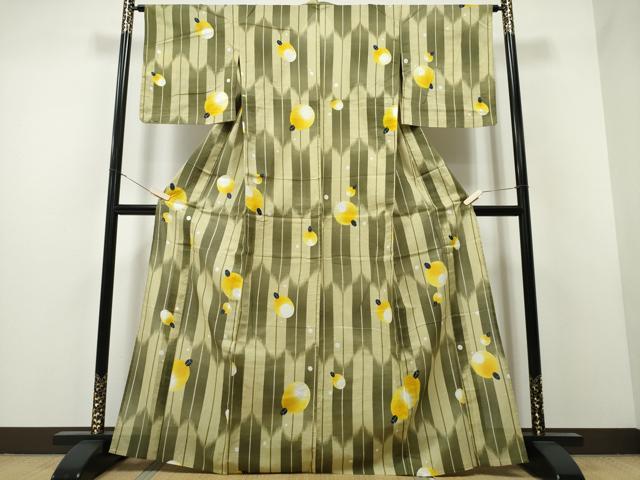 平和屋着物∴夏物 浴衣 綿紅梅 蛍 ホタル 矢羽根文 綿 逸品 CAAW1105ng