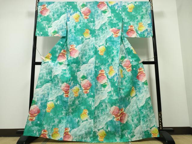 平和屋着物∴夏物 浴衣 かき氷 綿 逸品 CAAW1108ng
