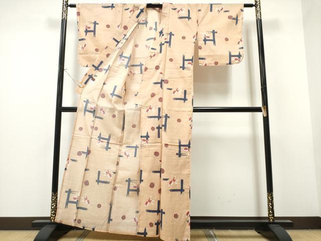 平和屋着物∴夏物 浴衣 綿紅梅 金魚 逸品 CAAW1121ng