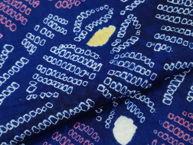 平和屋着物∴夏物 浴衣 有松鳴海絞り 杜若 綿 逸品 CAAW1142ng
