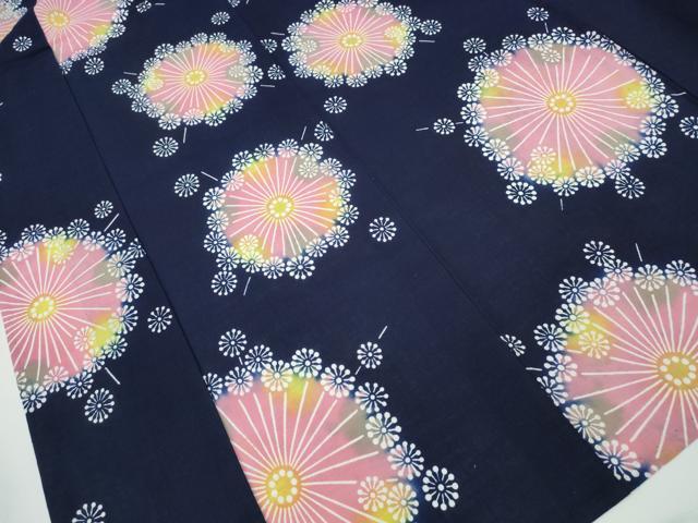 平和屋着物∴夏物 浴衣 花火 綿 逸品 CAAW1165ng