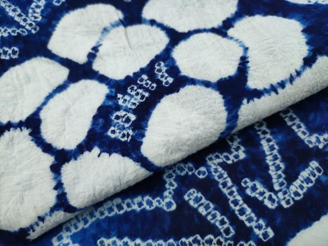 平和屋着物∴夏物 浴衣 有松鳴海絞り 牡丹 綿 逸品 CAAW1196ng
