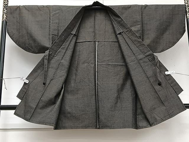 平和屋着物▽男性 紬 道中着セット 単衣 霞文 正絹 逸品 CAAW1241xi