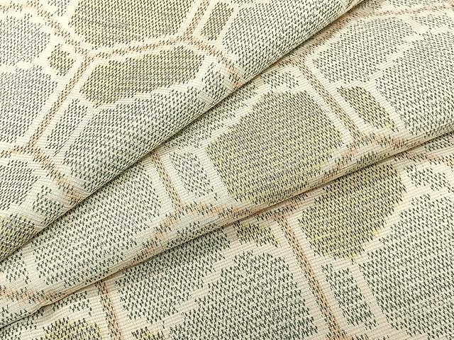 平和屋着物▽上質な紬 単衣 亀甲文 正絹 逸品 CAAW1243xi