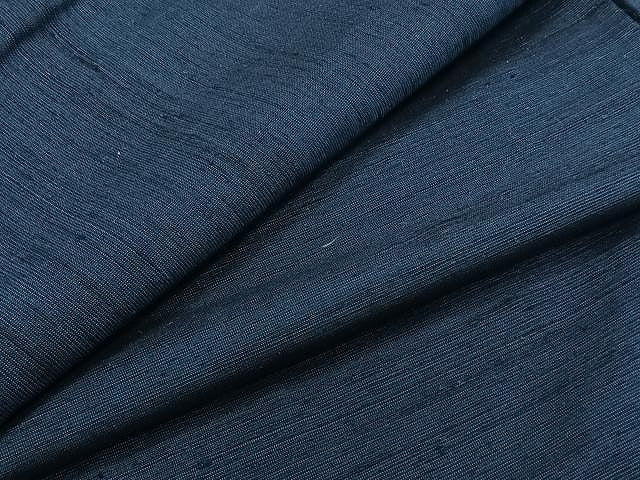 平和屋着物▽男性 紬 単衣 濃藍色 正絹 逸品 CAAW1252xi