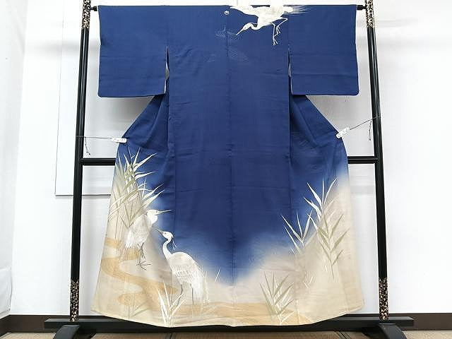 平和屋着物▽訪問着 単衣 刺繍 鷺沼 金彩 正絹 逸品 CAAW1256xi