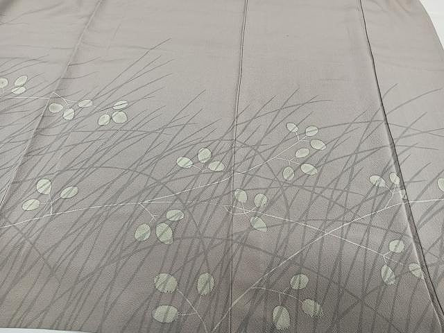平和屋着物▽訪問着 単衣 刺繍 秋草文 正絹 逸品 CAAW1345xi