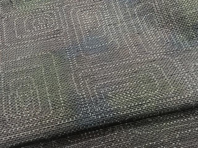 平和屋着物▽上質な紬 単衣 幾何学文 正絹 逸品 CAAW1358xi