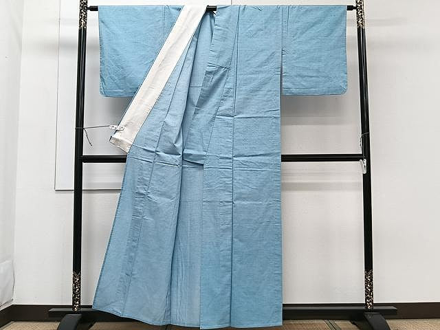 平和屋着物▽上質な紬 単衣 霞文 正絹 逸品 CAAW1361xi