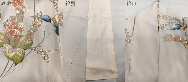 平和屋着物▽セミアンティーク 大正ロマン 訪問着 単衣 草花文 暈し染め 金彩 正絹 逸品 CAAW1362xi