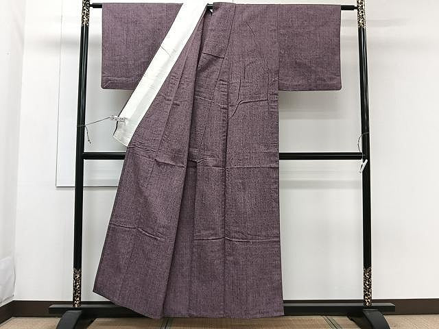 平和屋着物▽上質な紬 単衣 霞文 正絹 逸品 CAAW1363xi