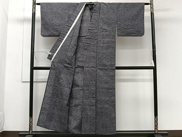 平和屋着物▽上質な紬 単衣 霞文 正絹 逸品 CAAW1372xi