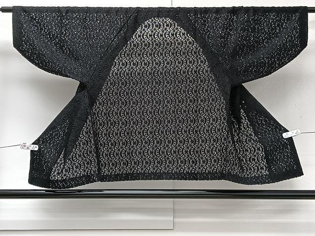 平和屋着物▽スリーシーズン 春夏秋 塵除け 道中着 総レース 暗黒色 CAAW1373xi