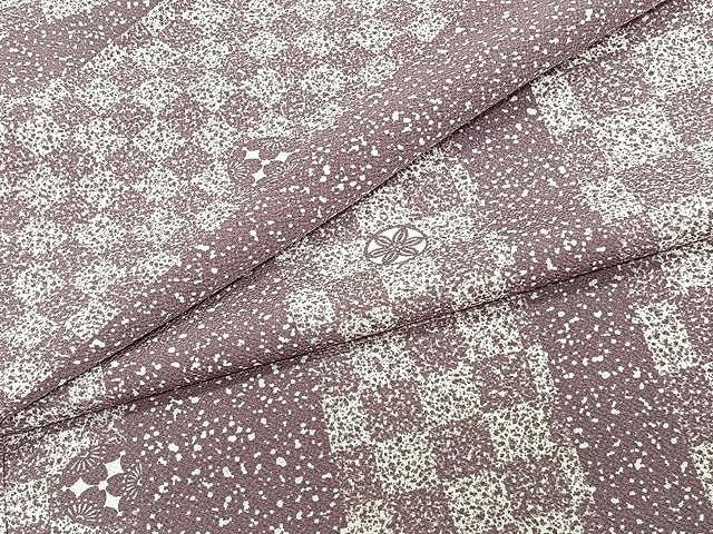 平和屋着物▽上質な小紋 単衣 縞 正絹 逸品 CAAW1389xi