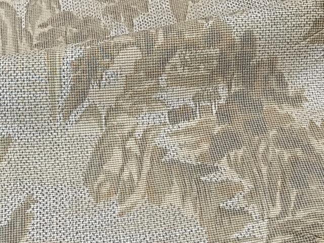 平和屋着物▽上質な紬 単衣 風景文 正絹 逸品 CAAW1531xi