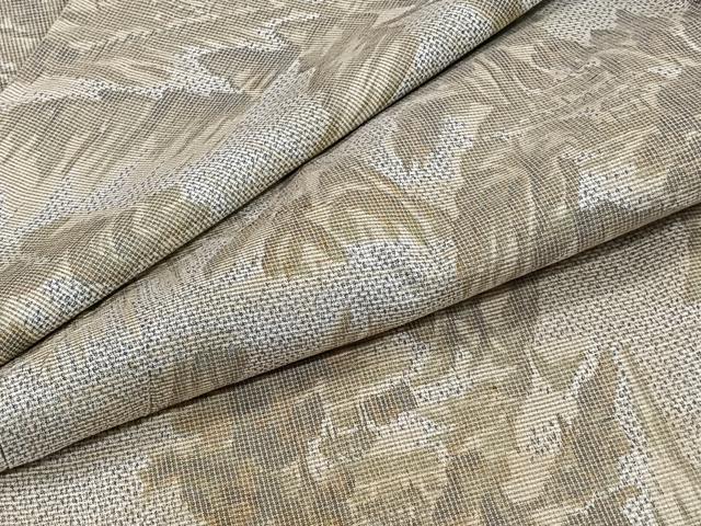 平和屋着物▽上質な紬 単衣 風景文 正絹 逸品 CAAW1531xi