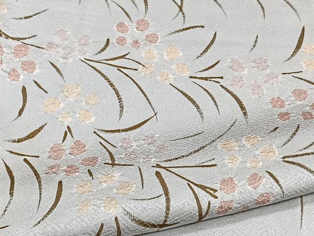 平和屋着物▽訪問着 単衣 絞り 草花文 金彩 正絹 逸品 CAAW1542xi
