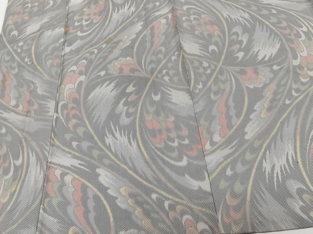 平和屋着物▽上質な紬 単衣 抽象文 正絹 逸品 未使用 CAAW1543xi