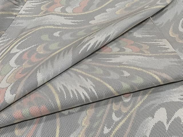 平和屋着物▽上質な紬 単衣 抽象文 正絹 逸品 未使用 CAAW1543xi