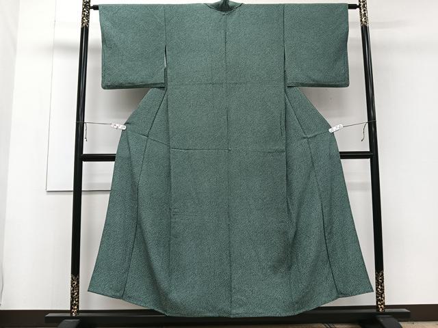 平和屋着物▽上質な小紋 単衣 鹿の子文 正絹 逸品 CAAW1553xi