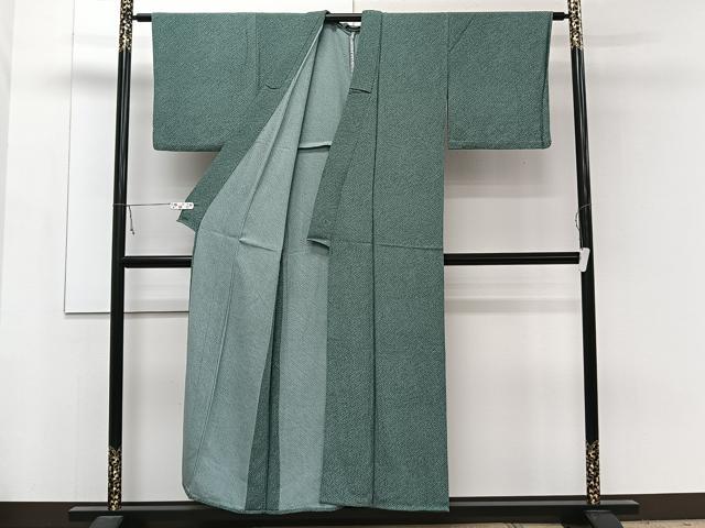 平和屋着物▽上質な小紋 単衣 鹿の子文 正絹 逸品 CAAW1553xi