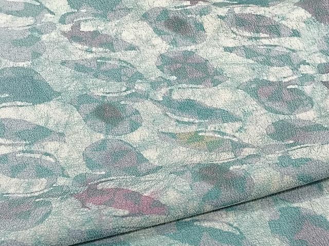 平和屋着物▽上質な小紋 単衣 葉尽くし 正絹 逸品 CAAW1554xi
